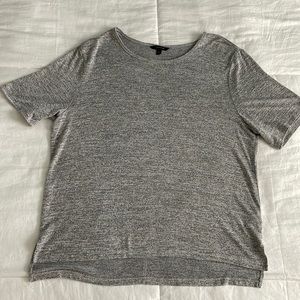 Banana Republic Scoop Neck Heather Gray Tee, Size XL